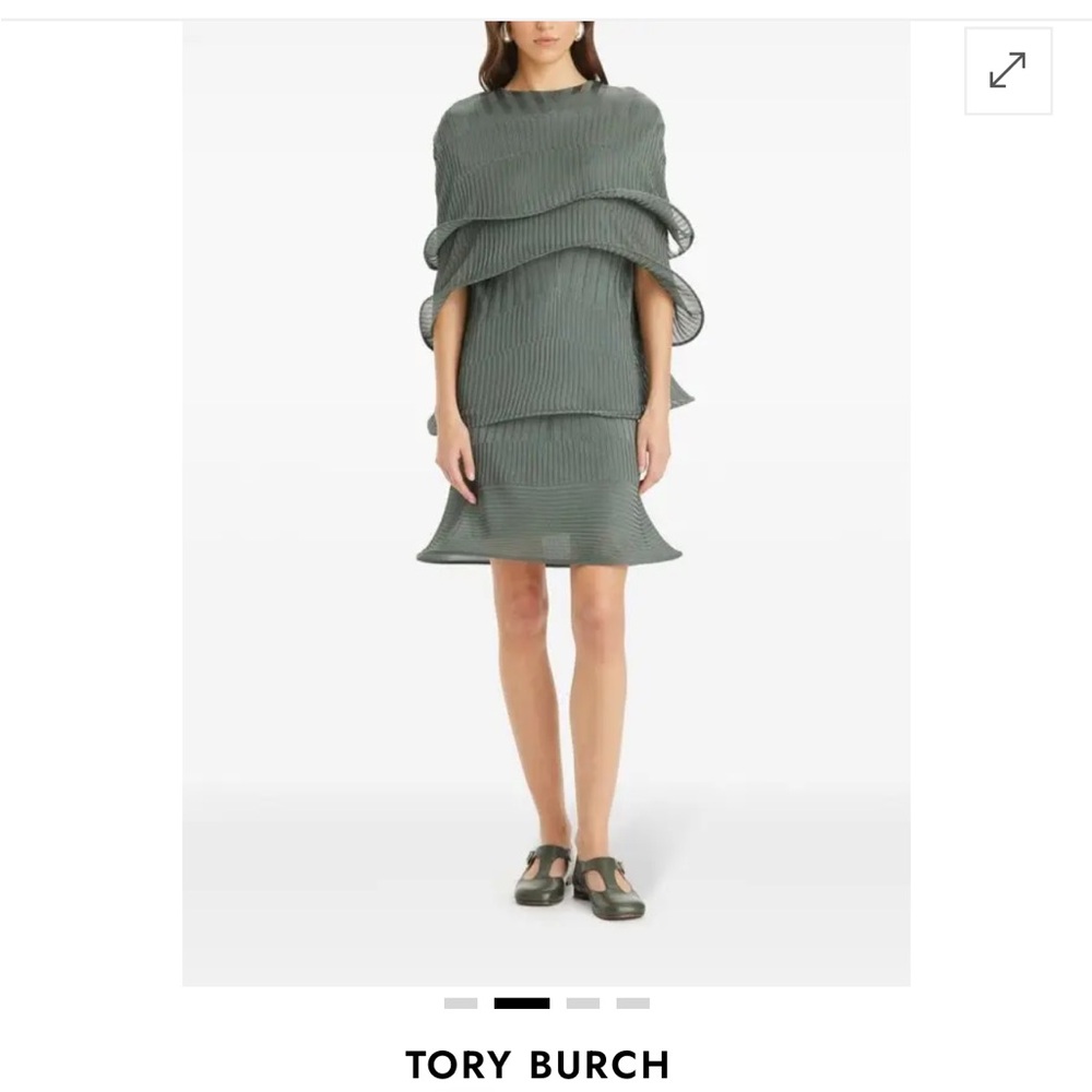 Tory Burch Textured Green cape/dress